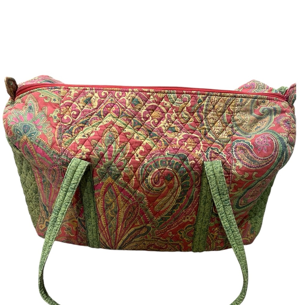 Vibrant Paisley Quilted Tote Bag